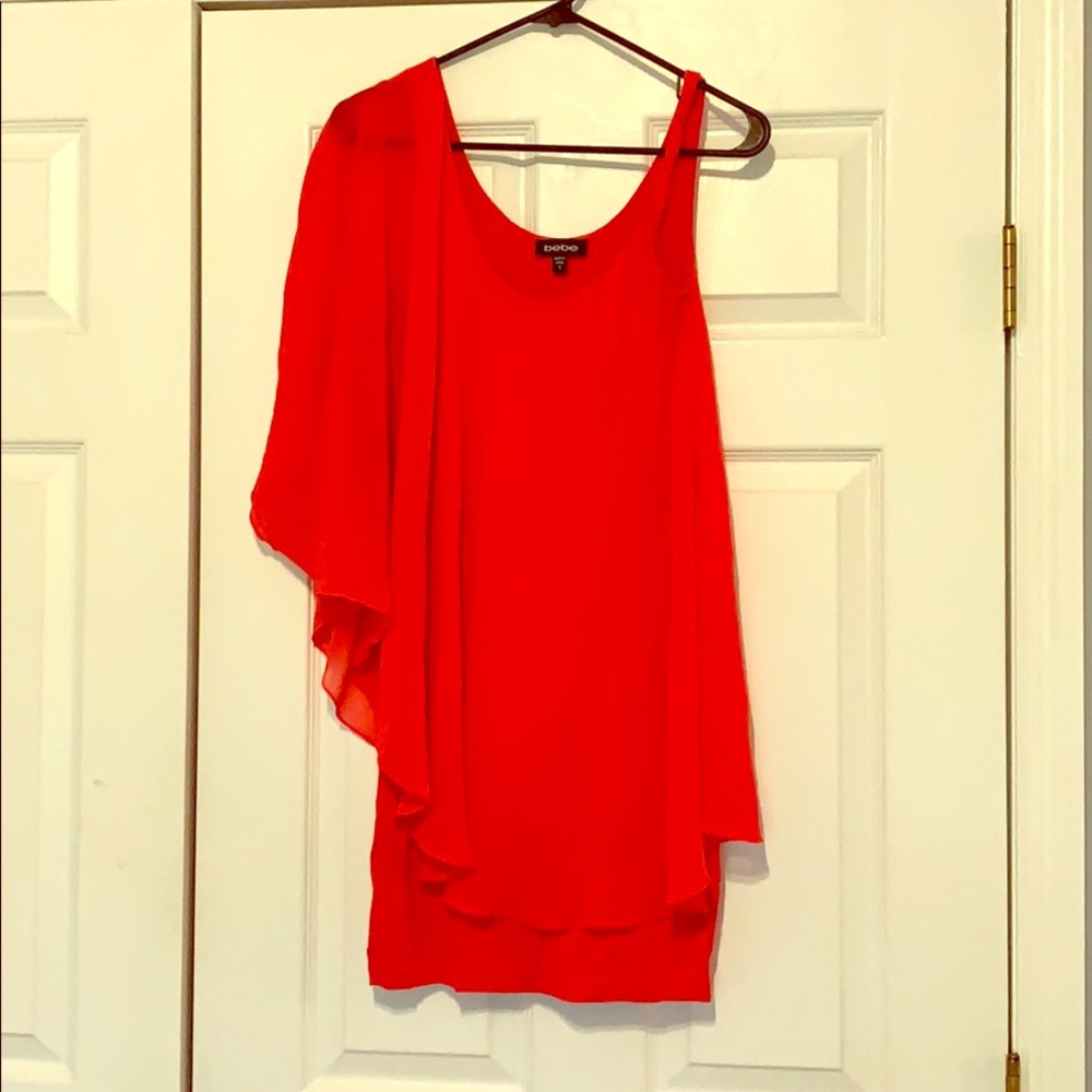 Coral Colored Bebe Dress